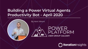 Building a Power Virtual Agents Productivity BOT