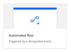Automated Flow button in power automate