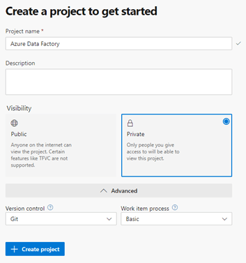 create a project window