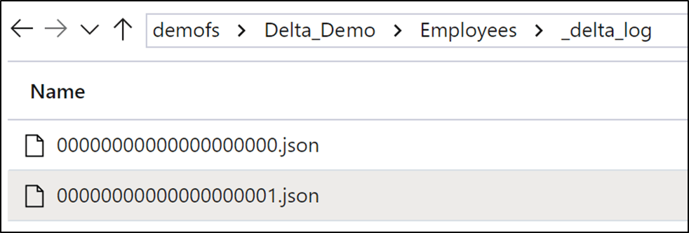delta log file