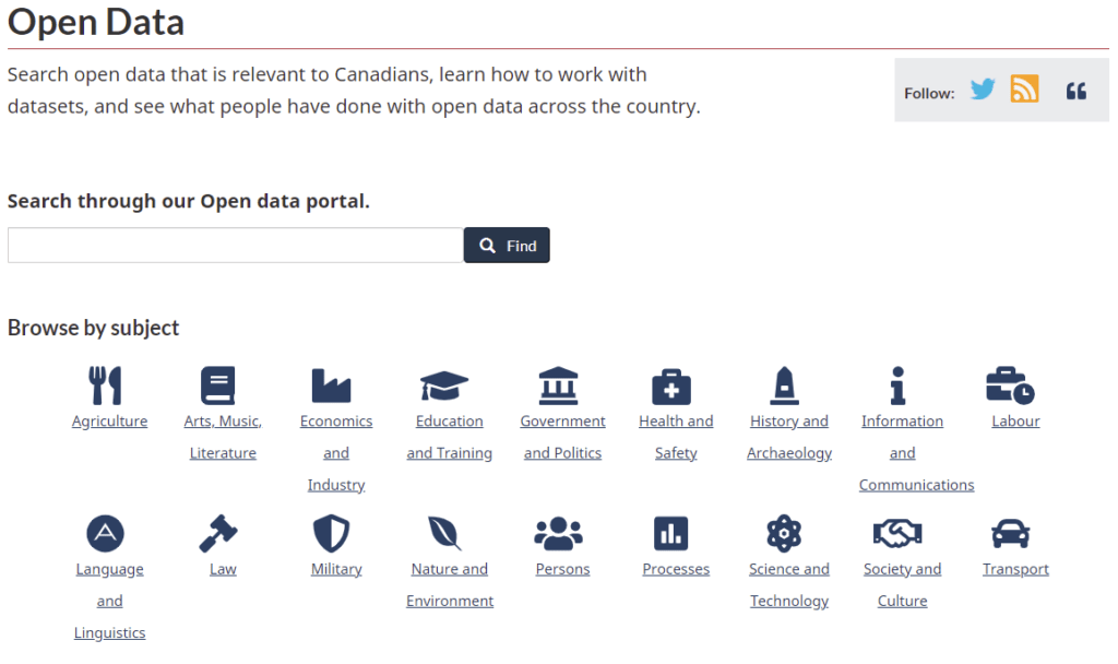 Open Government data portal